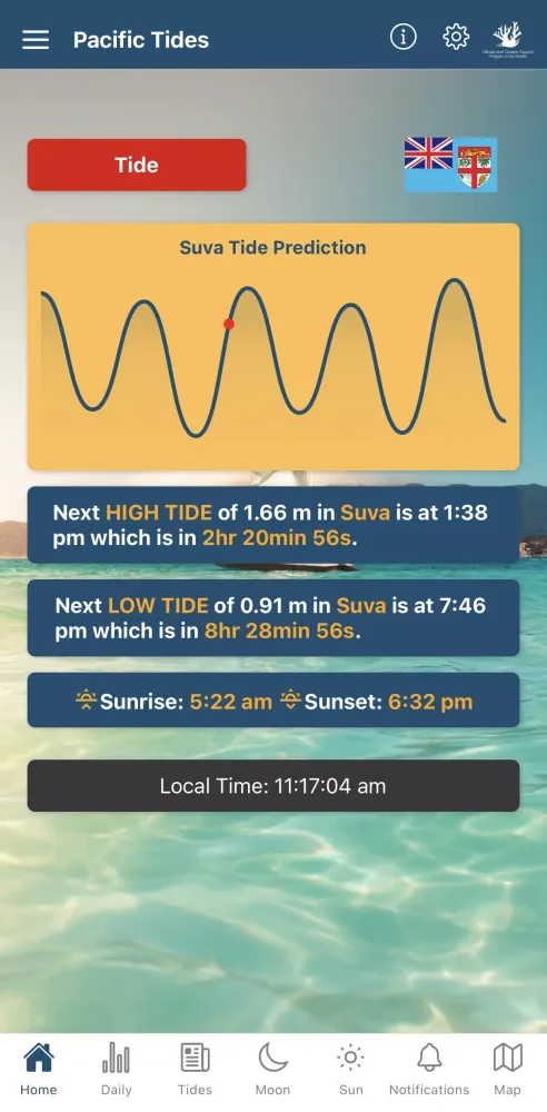 Ảnh chụp màn hình của Pacific Tides