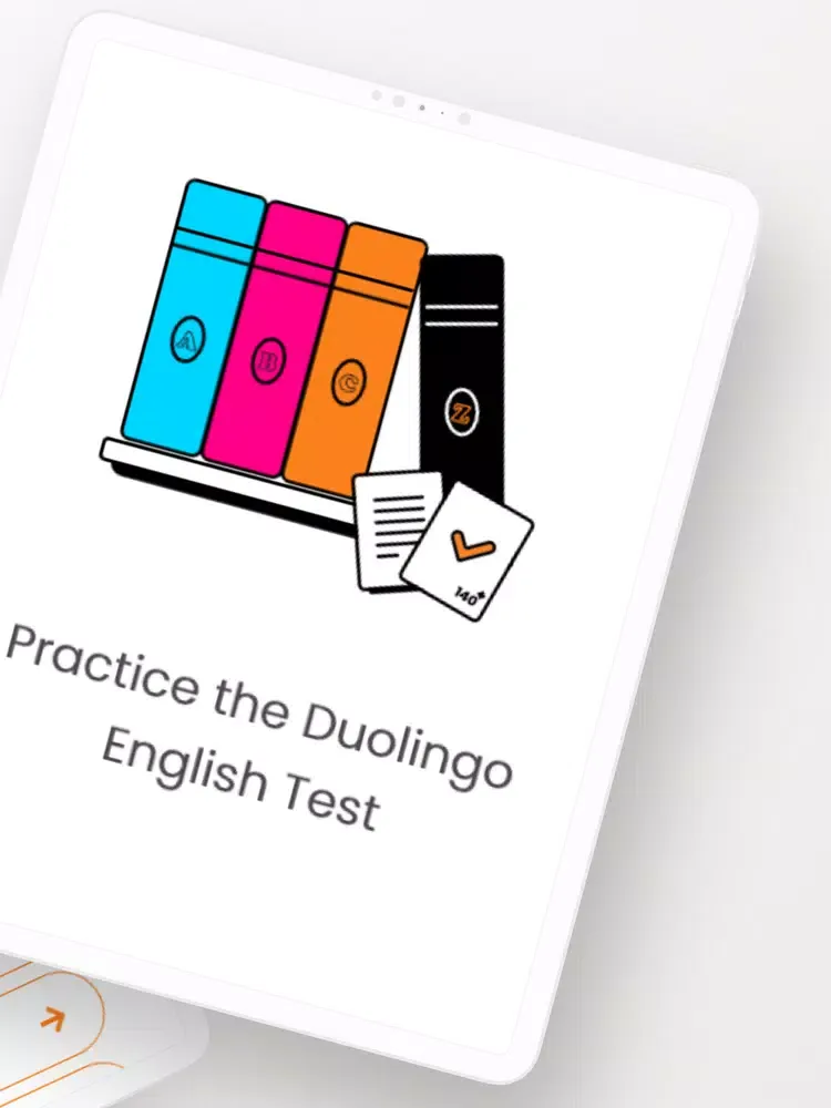 Capturas de tela do Duolingo English Test Practice iPad 