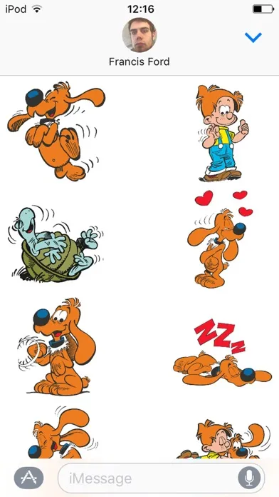 ภาพหน้าจอของ Boule et Bill Stickers
