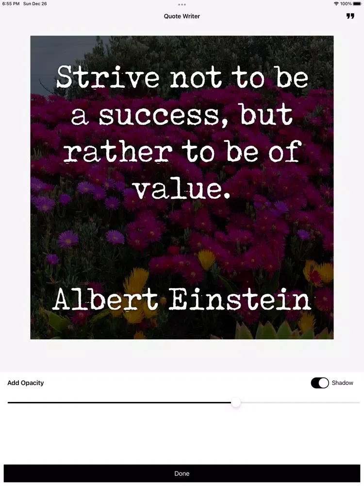 Quote Writer iPad  Screenshots