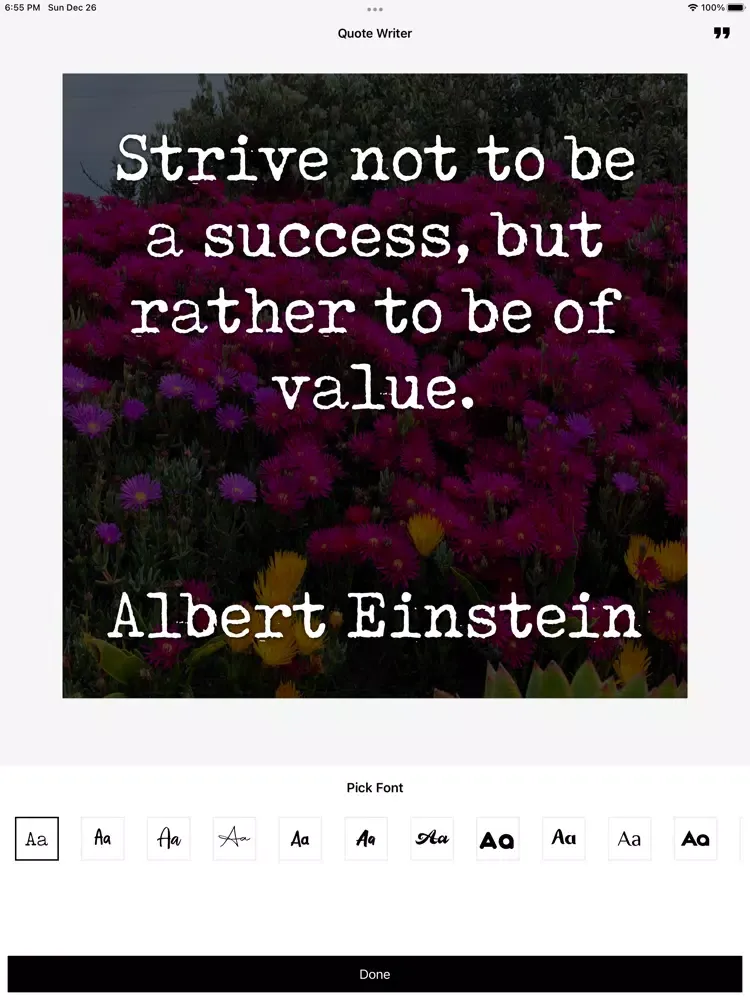Quote Writer iPad  Screenshots