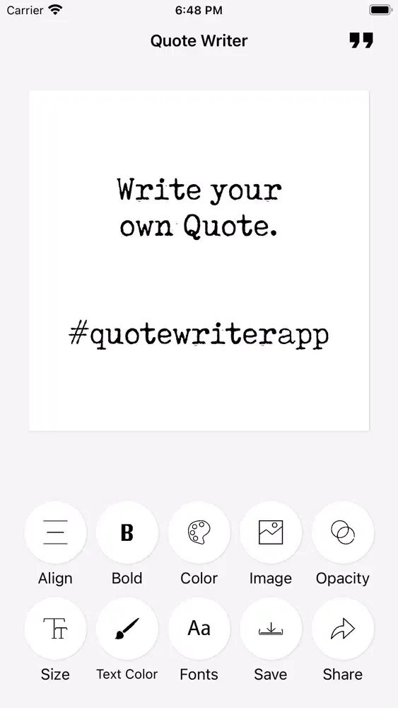 Quote Writer Screenshots