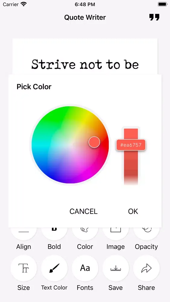 Quote Writer Screenshots