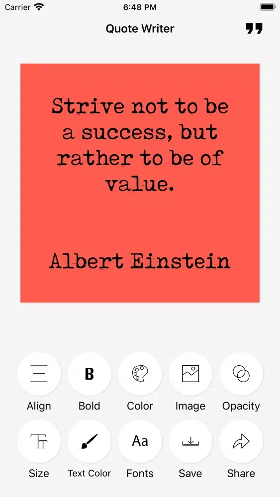 Quote Writer Screenshots