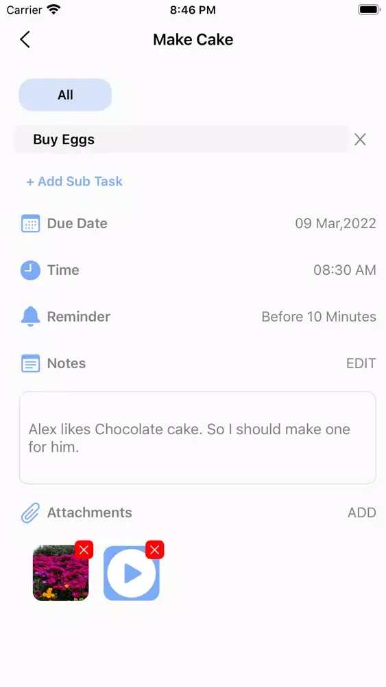 TLA - Todo List App Screenshots