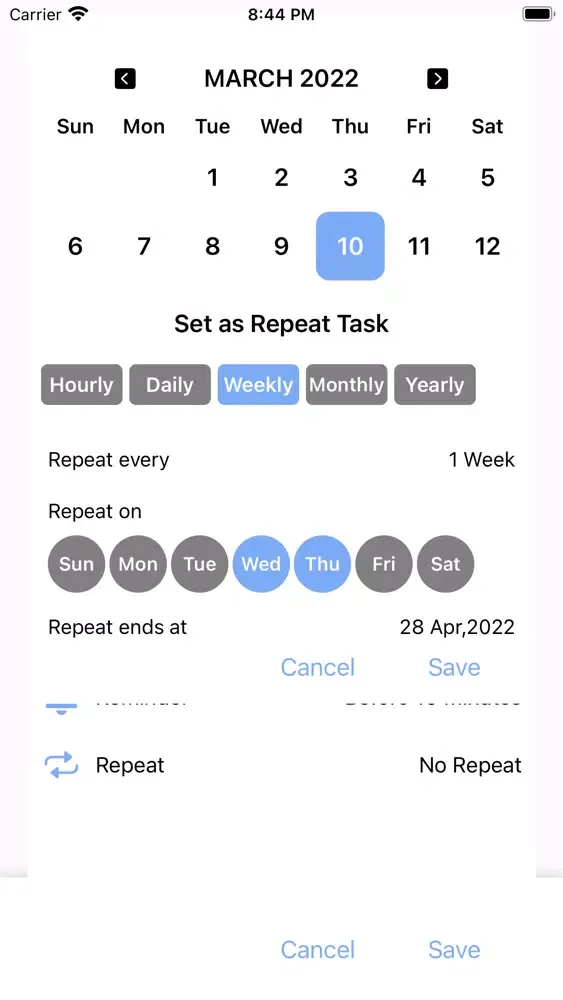 TLA - Todo List App Screenshots