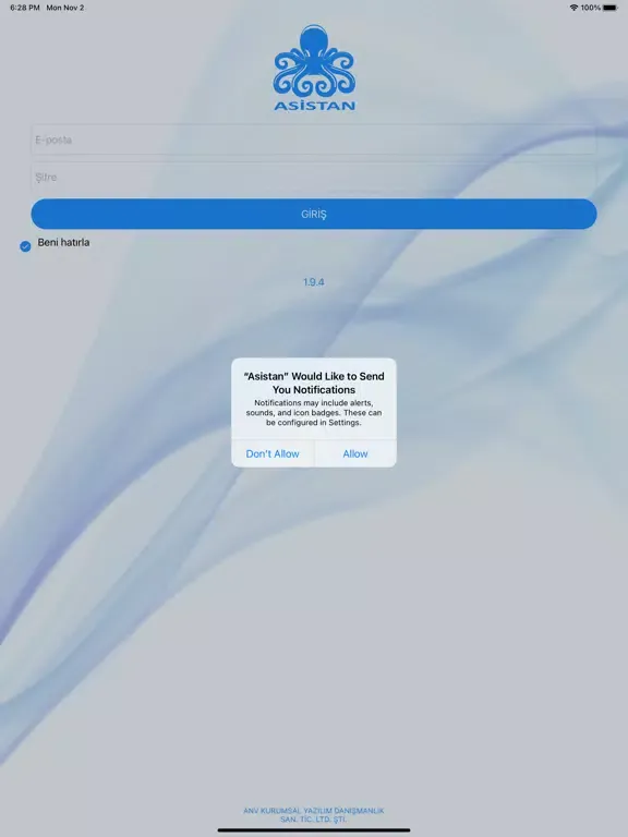 Ahtapot Asistan iPad  スクリーンショット