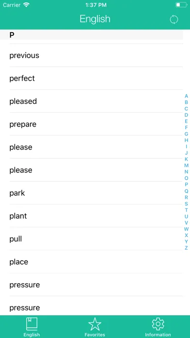 Malay-English Basic Dictionary Screenshots