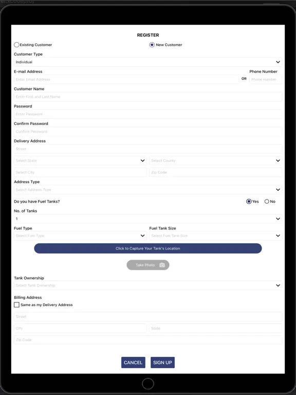 Capturas de pantalla de Order Fuel iPad 