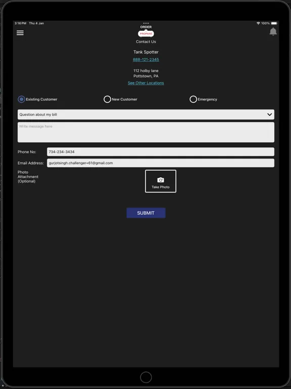 Capturas de pantalla de Order Fuel iPad 