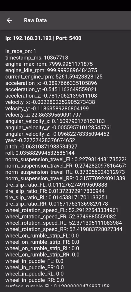 Forza Dashboard (telemetry) Screenshots