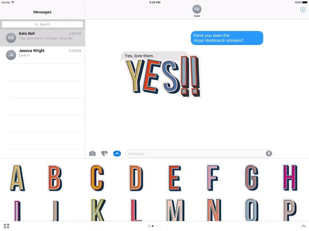 Anya Hindmarch Alphabet Stickers iPad  スクリーンショット