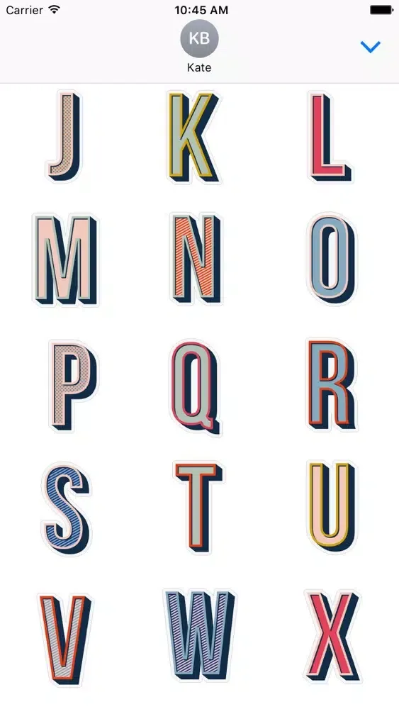Anya Hindmarch Alphabet Stickers スクリーンショット
