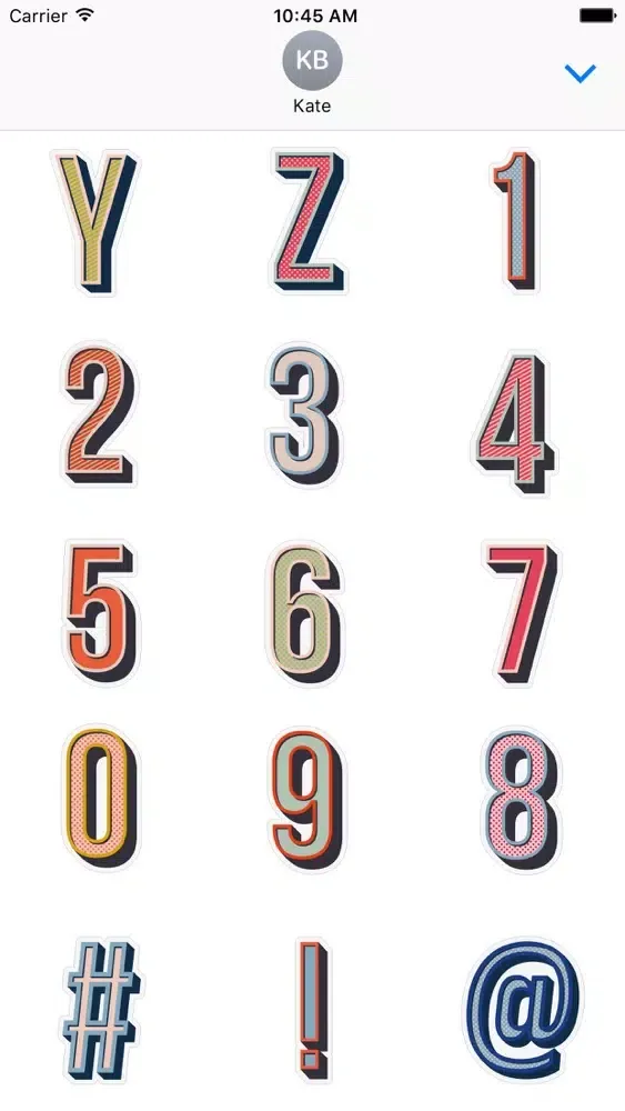 Anya Hindmarch Alphabet Stickers スクリーンショット