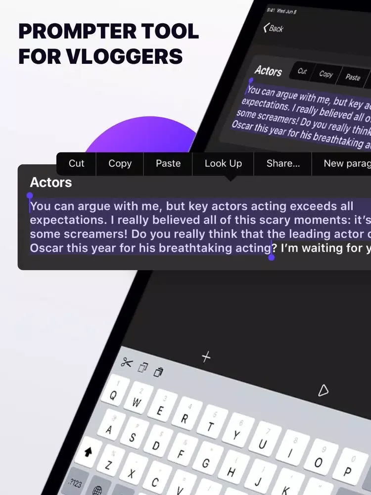 Blogger Speech — Vlog Script iPad  Ekran Görüntüleri
