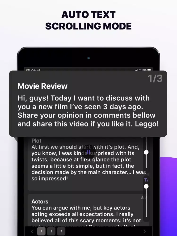 Blogger Speech — Vlog Script iPad  Ekran Görüntüleri