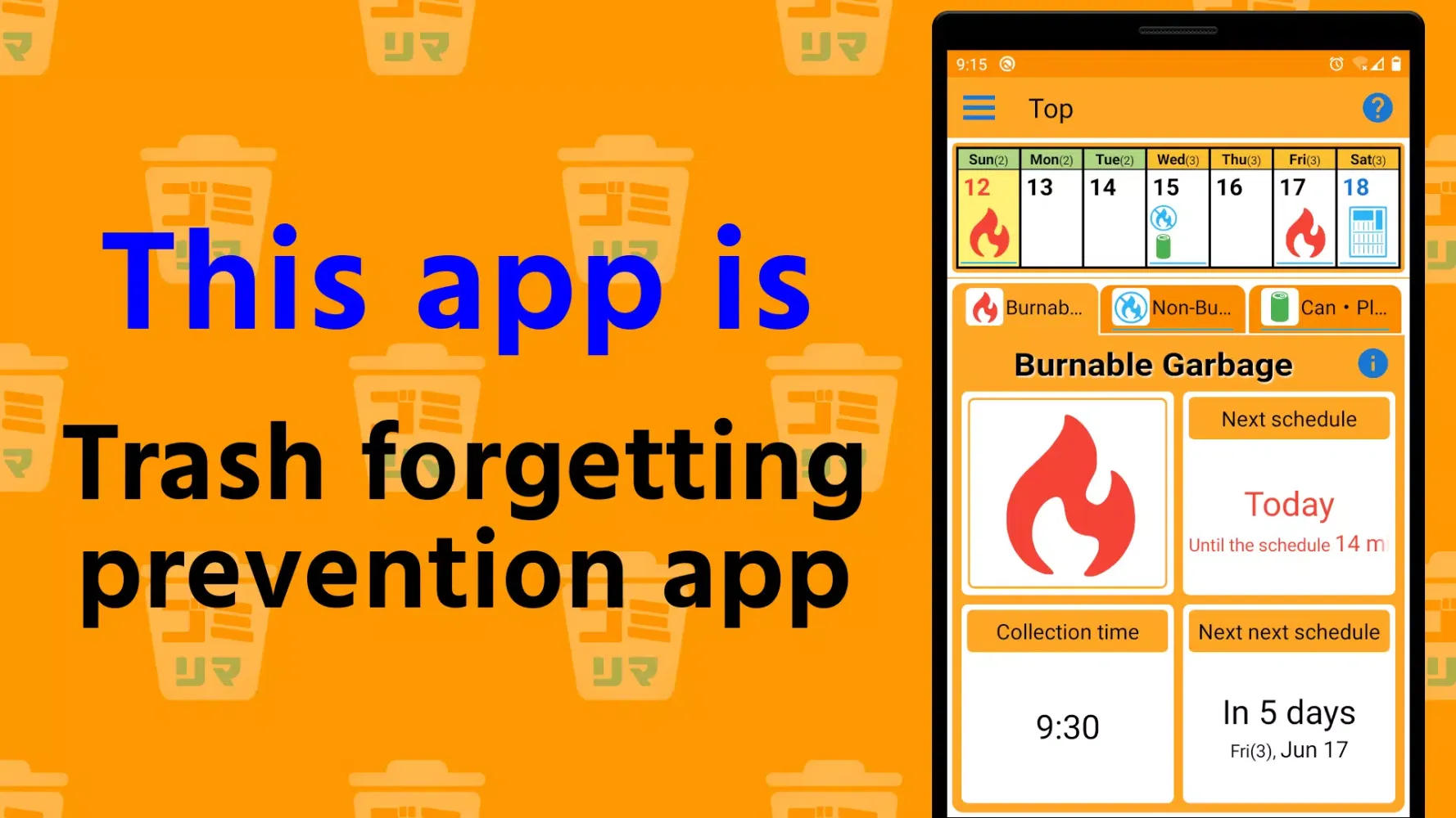 Garbage Reminder Screenshots