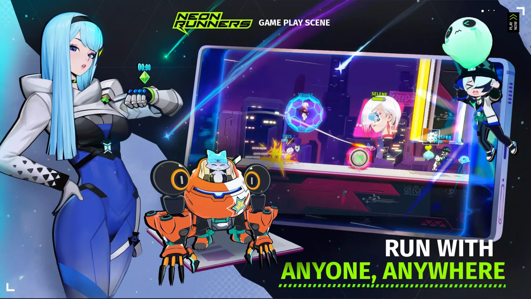 ภาพหน้าจอของ Neon Runners
