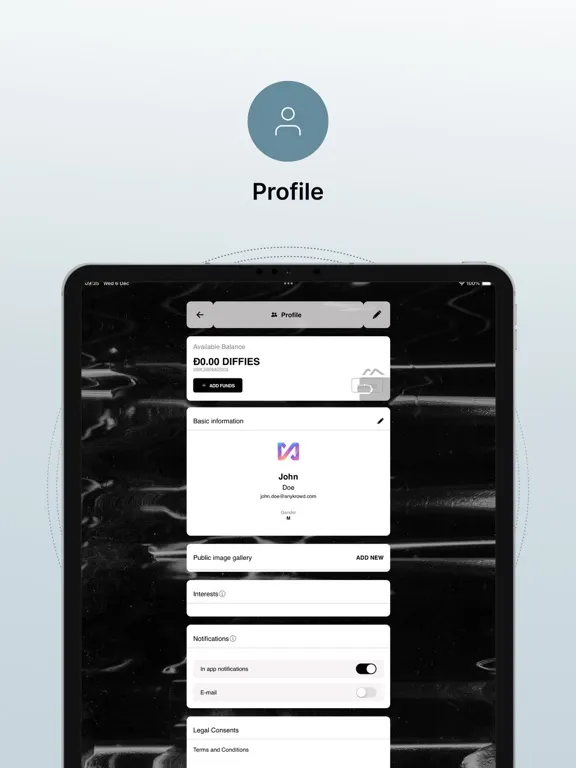 Скриншоты Diffusion Events iPad 