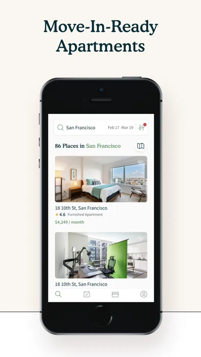 Capturas de tela do Anyplace - Furnished Rentals