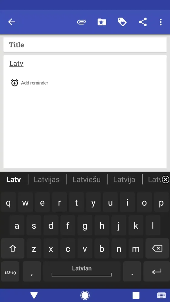Ảnh chụp màn hình của Latvian for AnySoftKeyboard