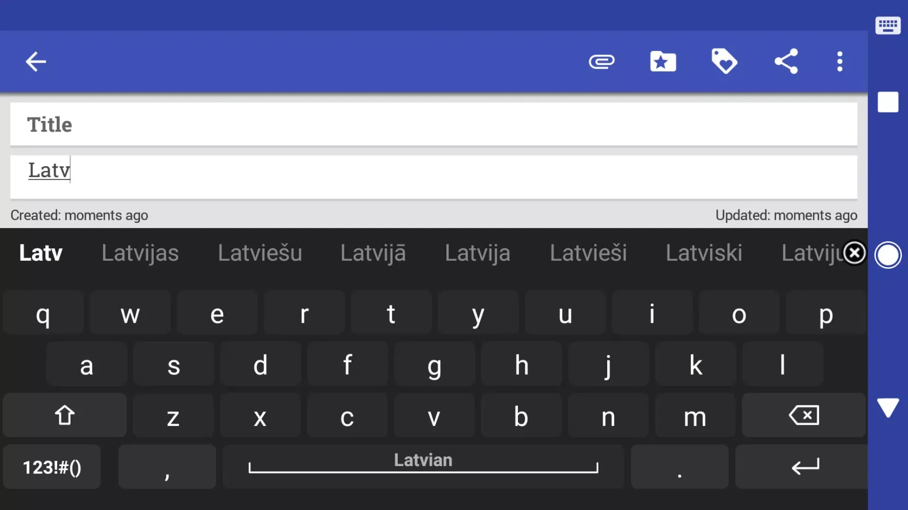 Ảnh chụp màn hình của Latvian for AnySoftKeyboard