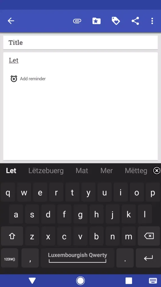 Screenshot di Luxembourgish for AnySoftKeybo