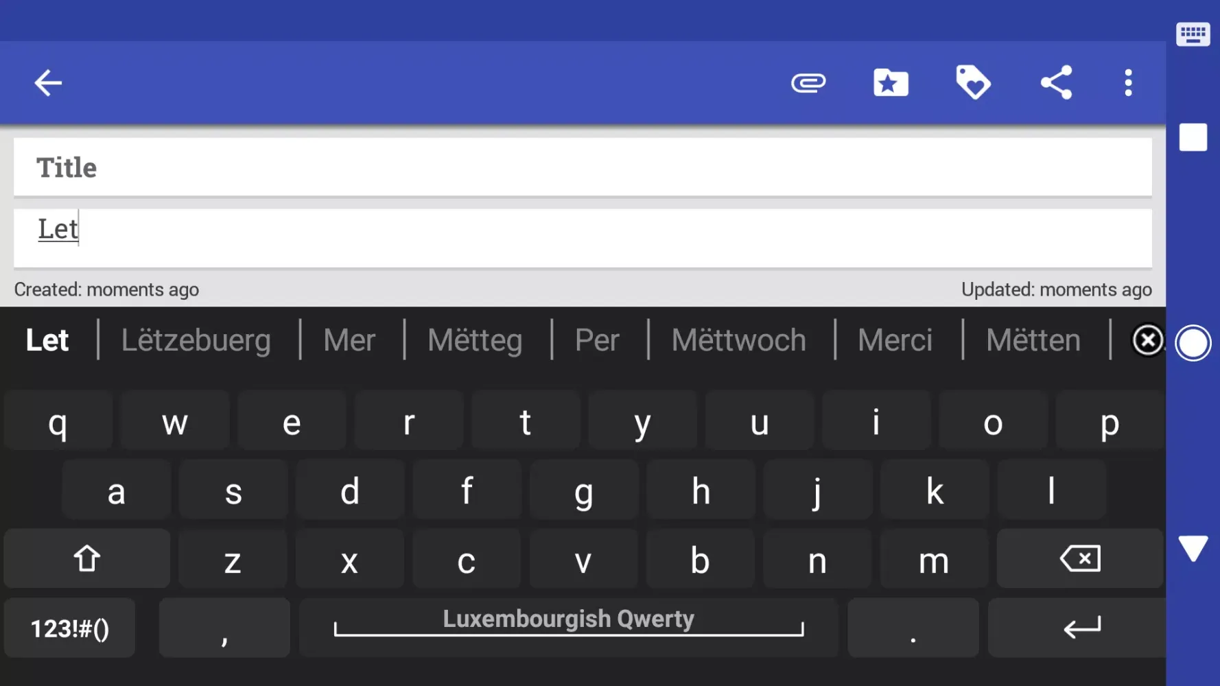 Screenshot di Luxembourgish for AnySoftKeybo