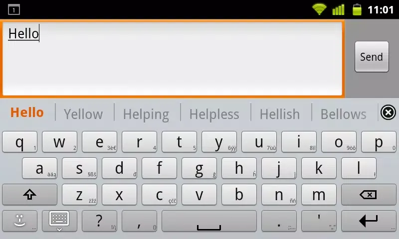 ภาพหน้าจอของ Romanian for AnySoftKeyboard