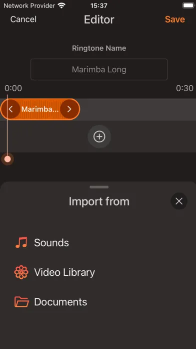 ภาพหน้าจอของ Anytunz Ringtones