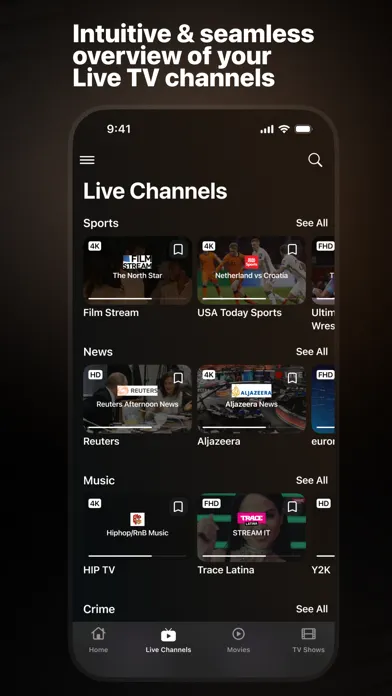 Capturas de tela do AnyTV - IPTV Player