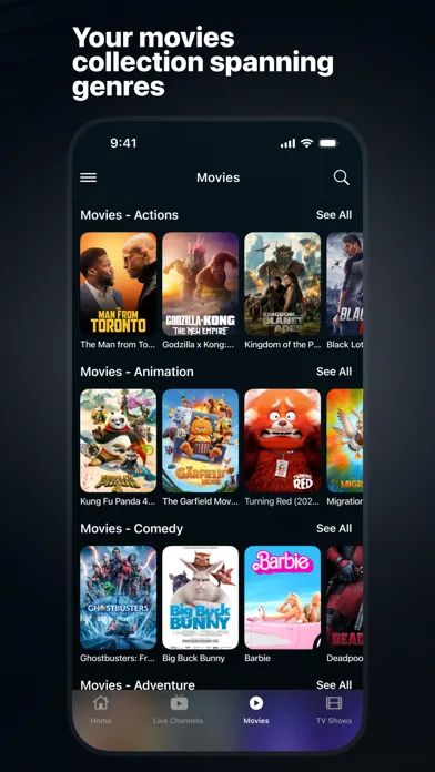 Capturas de tela do AnyTV - IPTV Player