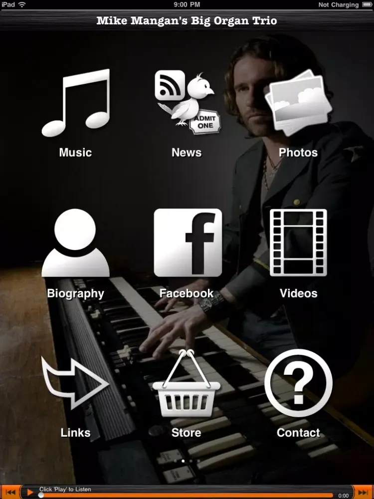 Capturas de tela do Mike Mangan's Big Organ Trio iPad 