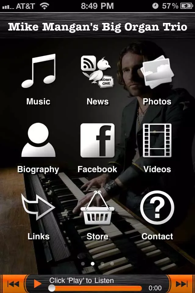 Capturas de tela do Mike Mangan's Big Organ Trio