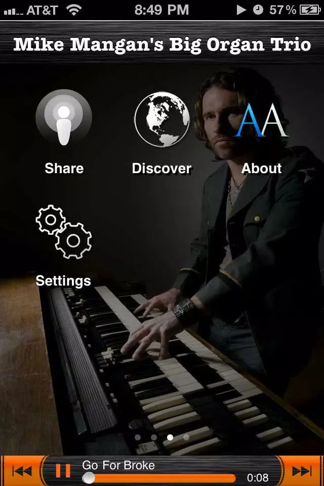 Capturas de tela do Mike Mangan's Big Organ Trio