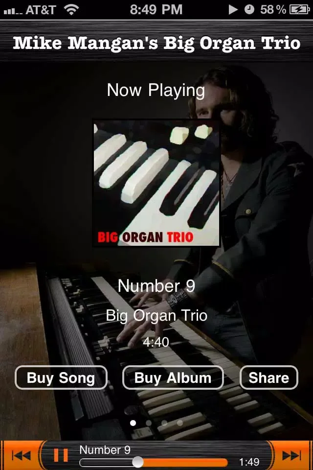 Capturas de tela do Mike Mangan's Big Organ Trio