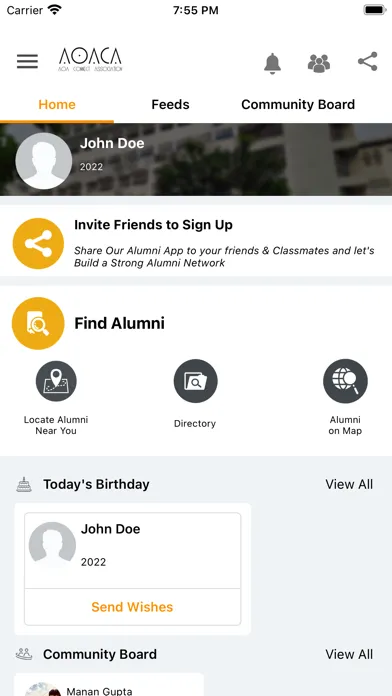 Zrzuty ekranu AOA Connect Association