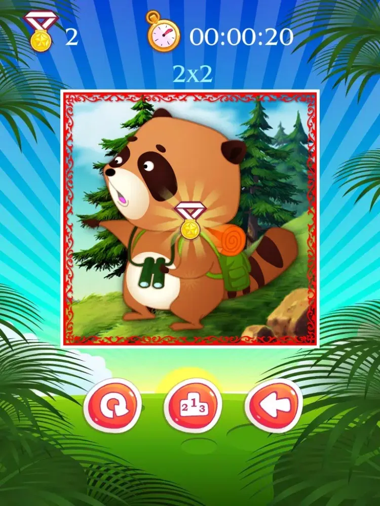 Southern Bear Animal Puzzle - AoAo Children Puzzles iPad 应用截图