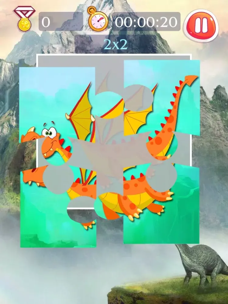 Dinosaur Puzzle - AoAo Children Puzzles iPad  Screenshots