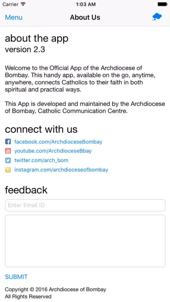 Captures d'écran de Archdiocese Of Bombay