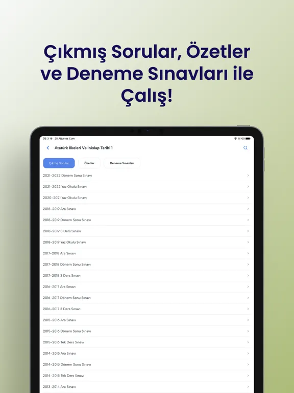 AÖF Soru iPad  Ekran Görüntüleri