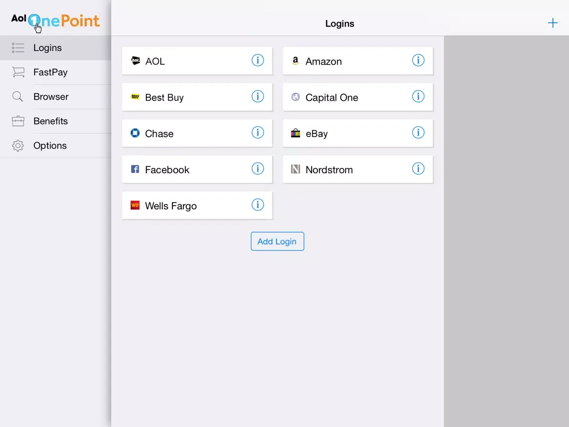 Screenshot di AOL OnePoint Mobile iPad 