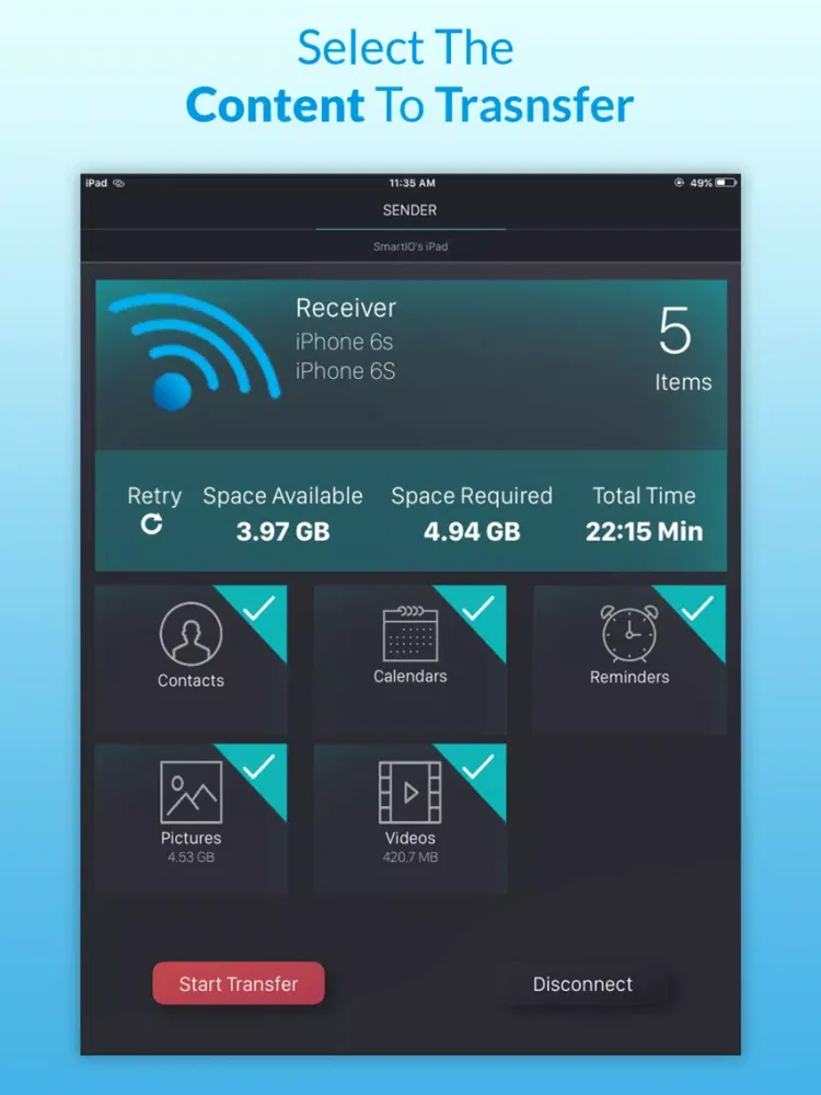 Screenshot di SmartIO - Content Transfer App iPad 
