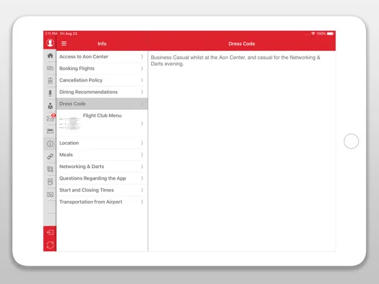 Ảnh chụp màn hình của Aon Signature Programs iPad 