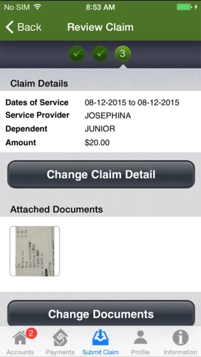 Zrzuty ekranu Reimburse Me
