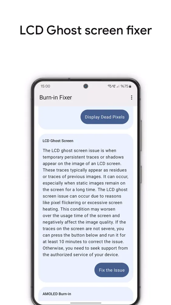 Zrzuty ekranu Burn-In: Ghost Screen Fixer
