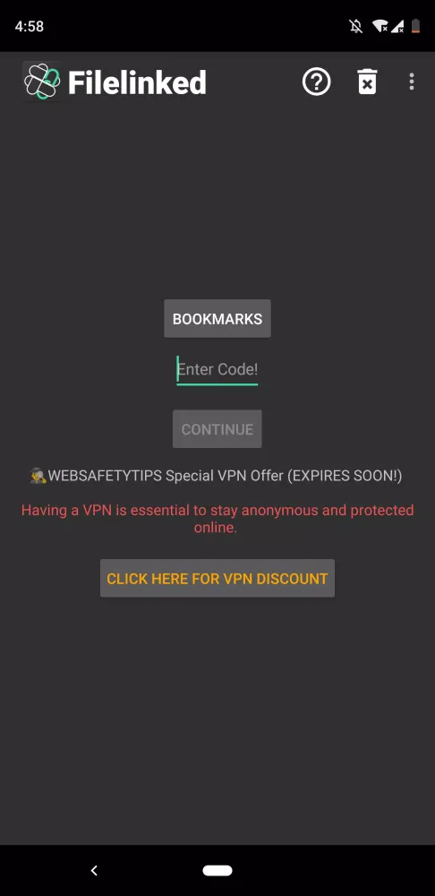 Filelinked Screenshots