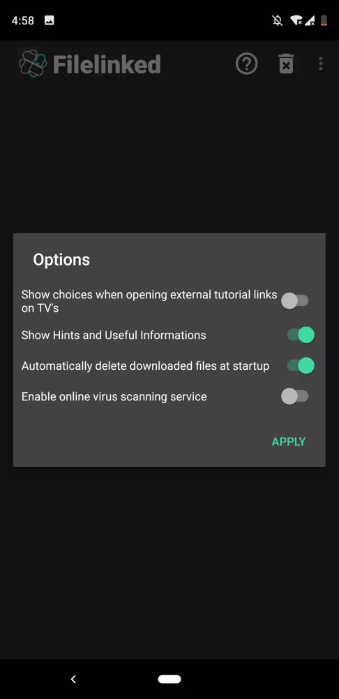 Filelinked Screenshots