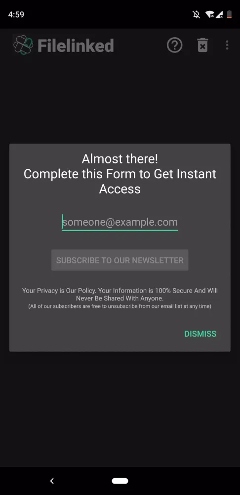 Filelinked Screenshots