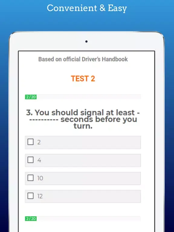 FL DMV PRACTICE DRIVING TESTS iPad  سکرین شاٹس